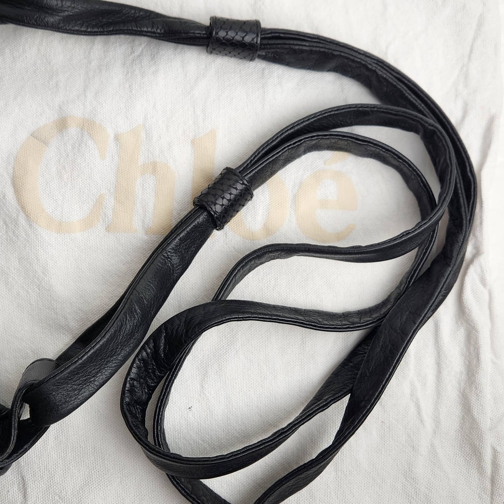 Chloe Snakeskin Leather Bucket Purse - Picture 11 of 15